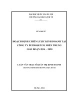 hoạch định chiến lược kinh doanh tại công ty petrosetco miền trung giai đoạn 2014   2020