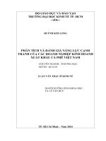 Phân tích và đánh giá năng lực cạnh tranh của các doanh nghiệp kinh doanh xuất khẩu cà phê Việt Nam  Luận văn thạc sĩ
