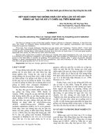 KẾT QUẢ CHỌN TẠO GIỐNG XOÀI CÁT HÒA LỘC CÓ VỎ DÀY BẰNG LAI TẠO VÀ XỬ LÝ CHIẾU XẠ TRÊN MẦM NGỦ