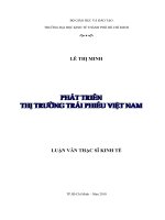 Phát triển thị trường trái phiếu Việt Nam  Luận văn thạc sĩ