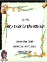 Bài 14: Soạn thảo văn bản thật đơn giản