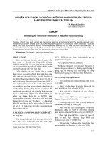 NGHIÊN CỨU CHỌN TẠO GIỐNG NGÔ CHO KHÁNG THUỐC TRỪ CỎ BẰNG PHƯƠNG PHÁP LAI TRỞ LẠI