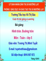 slide tóan 5 -hình tròn, đường tròn _Gv T.T.M Tuyết