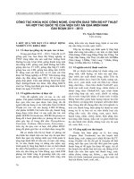 CÔNG TÁC KHOA HỌC CÔNG NGHỆ, CHUYỂN GIAO TIẾN BỘ KỸ THUẬT VÀ HỢP TÁC QUỐC TẾ CỦA VIỆN CÂY ĂN QUẢ MIỀN NAM GIAI ĐOẠN 2011 - 2013