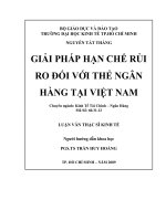 Giải pháp hạn chế rủi ro đối với thẻ ngân hàng tại Việt Nam