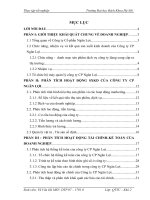 luận văn quản trị kinh doanh  Phân tích tổng quát hoạt động sxkd của doanh nghiệp Cổ phần Ngân Lợi,