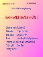 slide tóan lớp 2 -bảng nhân 5