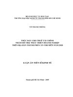 Thúc đẩy cho thuê tài chính nhằm hỗ trợ phát triển doanh nghiệp trên địa bàn TP.Cân Thơ đến năm 2020