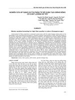 NGHIÊN CỨU ÁP DỤNG CHỈ THỊ PHÂN TỬ ĐỂ CHỌN TẠO GIỐNG BÔNG CÓ CHẤT LƯỢNG XƠ TỐT