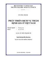Phát triển dịch vụ thẩm định giá ở Việt Nam