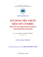 Xây dựng tiêu chuẩn niêm yết cổ phiếu trên cơ sở giao dịch chứng khoán thành phố Hồ Chí Minh