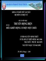 ĐỀ ÁN TỐT NGHIỆP-TRUYỀN ĐỘNG ĐIỆN ĐIỀU KHIỂN ĐỘNG CƠ ĐIỆN MỘT CHIỀU