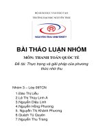 BÀI BÁO CÁO-Thực trạng và giải pháp của phương thức nhò thu