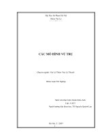 ĐỀ ÁN TỐT NGHIỆP-CÁC MÔ HÌNH VŨ TRỤ