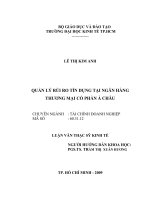 Quản lý rủi ro tín dụng tại ngân hàng thương mại cổ phần Á Châu