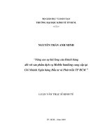 Nâng cao sự hài lòng của khách hàng đối với sản phẩm dịch vụ Mobile banking cung cấp tại chi nhánh ngân hàng Đầu tư và phát triển TPHCM