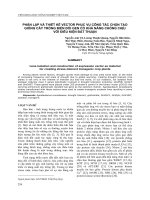 PHÂN LẬP VÀ THIẾT KẾ VECTOR PHỤC VỤ CÔNG TÁC CHỌN TẠO GIỐNG CÂY TRỒNG BIẾN ĐỔI GEN CÓ KHẢ NĂNG CHỐNG CHỊU VỚI ĐIỀU KIỆN BẤT THUẬN