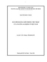 Bất bình đẳng giới trong thu nhập của người lao động ở Việt Nam  Luận văn thạc sĩ