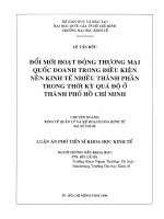 Đổi Mới Hoạt Động Thương Mại Quốc Doanh Trong Điều Kiện Nền Kinh Tế Nhiều thành phần trong thời kỳ quá độ ở TP. Hồ Chí Minh