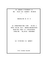 Giải pháp phát triển phương thức tín dụng chứng từ trong thanh toán hàng nhập khẩu tại Ngân hàng Công thương, thành phố Hồ Chí Minh  Luận văn thạc sĩ
