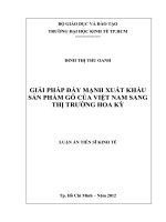 Giải pháp đẩy mạnh xuất khẩu sản phẩm gỗ của Việt Nam sang thị trường Hoa Kỳ
