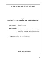 dự án quan trắc môi trường phục vu nuôi trồng thủy sản