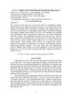 Nghiên cứu kỹ thuật đông lạnh tinh dịch lợn dạng cọng rạ