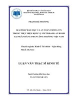 Giải pháp bảo mật và an toàn thông tin trong hiện dịch vụ Vietinbank At Home tại Ngân Hàng TMCP Thương Việt Nam