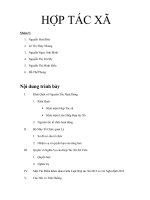 Tiểu luận môn Luật doanh nghiêp chủ đề HỢP TÁC XÃ