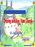 slide tóan lớp 1 -phép trừ trong phạm vi 3 -GV T.T.L.Anh