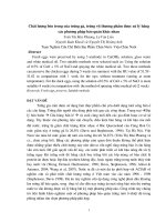 Chất lượng bên trong của trứng gà, trứng vịt thương phẩm được xử lý bằng các phương pháp bảo quản khác nhau