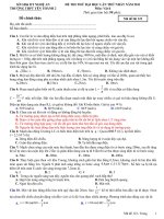 dê thi thử DH và đáp án