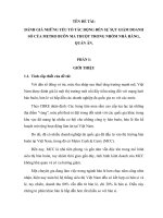 Đánh giá những yếu tố tác động đến sự sụt giảm doanh số của METRO Buôn Ma Thuột trong nhóm nhà hàng quán ăn