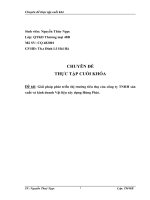 luận văn quản trị kinh doanh Giải pháp phát triển thị trường tiêu thụ của công ty TNHH sản xuất và kinh doanh Vật liệu xây dựng Hùng Phát.