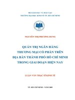 Quản trị ngân hàng thương mại cổ phần trên địa bàn TPHCM trong giai đoạn hiện nay