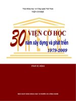 tập san viện cơ học việt nam 30 năm xây dựng và phát triển