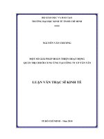 Một số giải pháp hoàn thiện hoạt động quản trị chuỗi cung ứng tại công ty CP Tân Tân