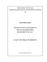 Đánh giá chất lượng dịch vụ khu du lịch Biển Đông thành phố Vũng Tàu