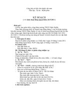 kế hoạch tổ chức 26/3/2011