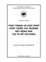 Thực trạng và giải pháp phát triển thị trường bất động sản tại TPHCM