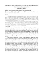 Ảnh hưởng của chế độ và phương thức nuôi dưỡng đến năng suất và hiệu quả kinh tế chăn nuôi bò sữa nông hộ trong mùa hè tại Ba Vì