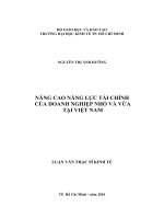 Nâng cao năng lực tài chính của doanh nghiệp nhỏ và vừa tại Việt Nam