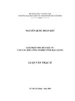 Giải pháp thu hút đầu tư vào các khu công nghiệp tỉnh Hậu Giang