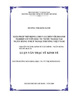 Giải pháp mở rộng cho vay đối với doanh nghiệp co vốn đầu tư nước ngoài tại ngân hàng TMCP ngoại thương Việt Nam