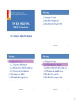 Bài giảng Tin học đại cương Bài 1 - ĐH Bách khoa Hà Nội