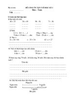 Đề cương ôn tập kTĐK lần 1