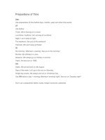 Prepositions of Time