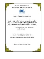 Giải pháp xây dựng hệ thống báo cáo tài chính hợp nhất tại công ty cổ phần công nghiệp Vĩnh Tường