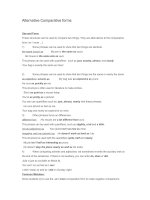 Alternative Comparative forms