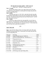 ĐỀ THI THỬ VÀ ĐÁP ÁN KHỐI C LẦN I NĂM 2011 - HÓA